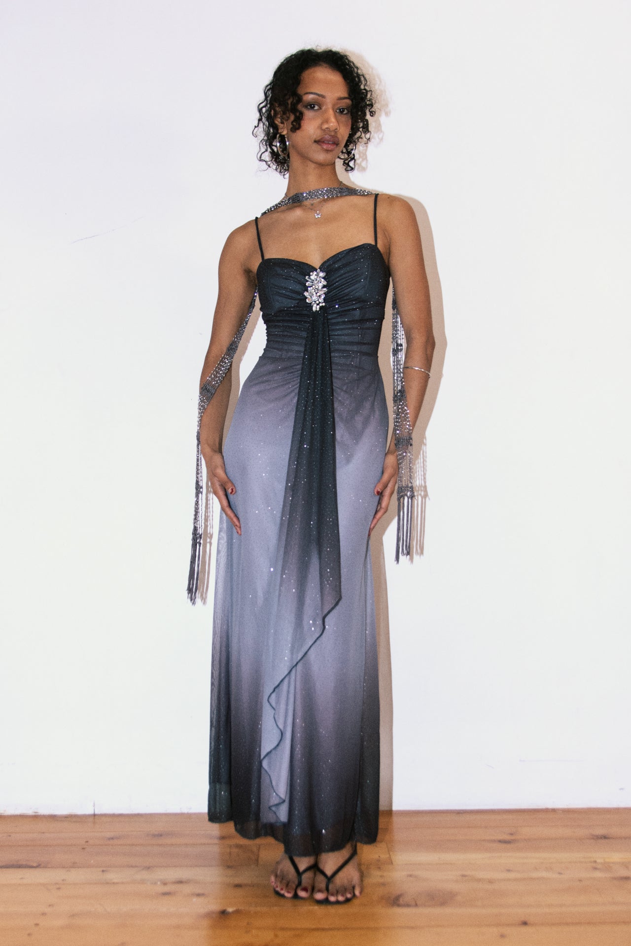 Onyx Nite Dress Gray | c. 166 | Size 10