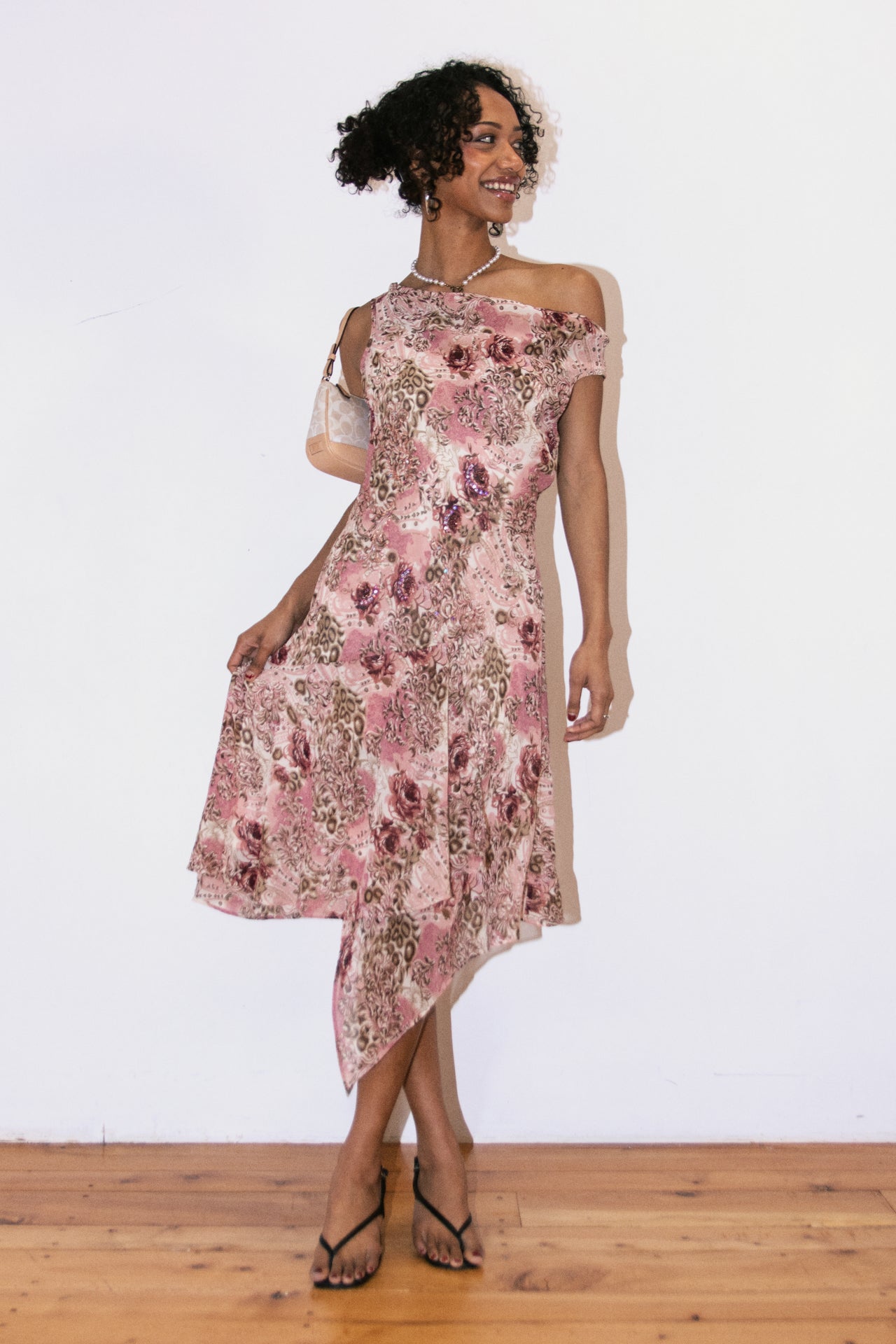 Connected Sleeveless Midi Dress Beige | c. 166 | Size 10