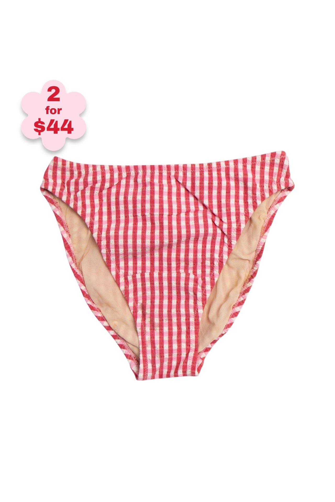 #28 Pink Plaid Bikini Bottoms | Slutty Szn | Size 8