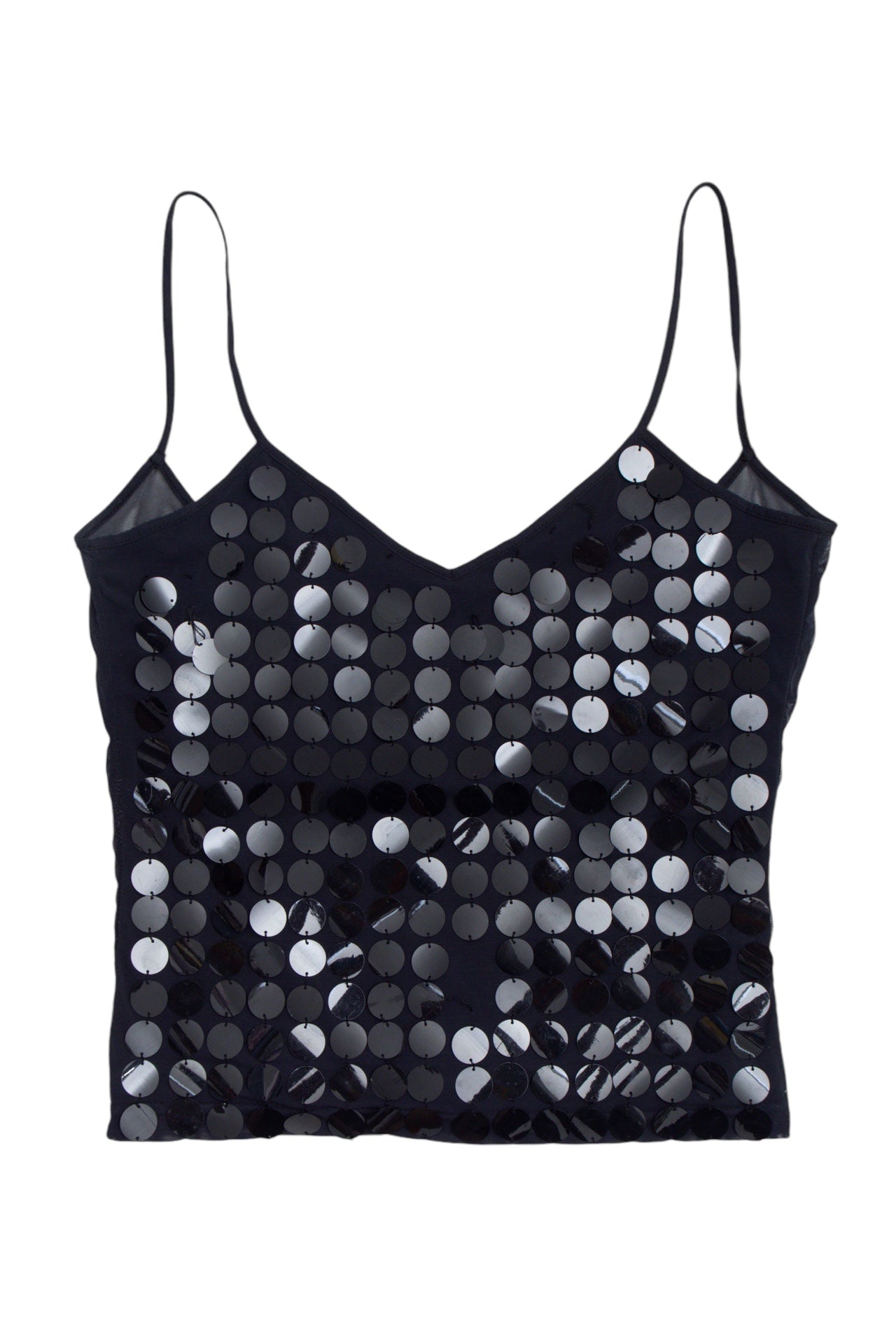 #30 Black Sequin Mesh Cami | H20 | Size 10