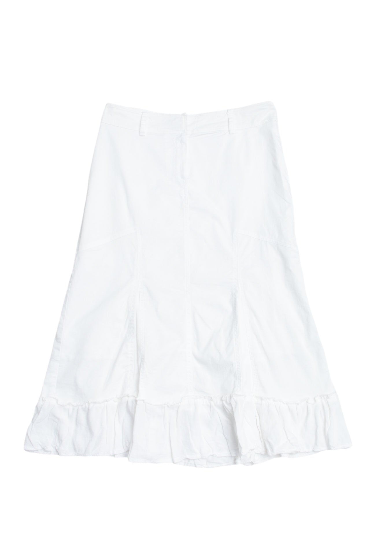 #51 White Pleated Long Skirt | H20 | Size 6/8