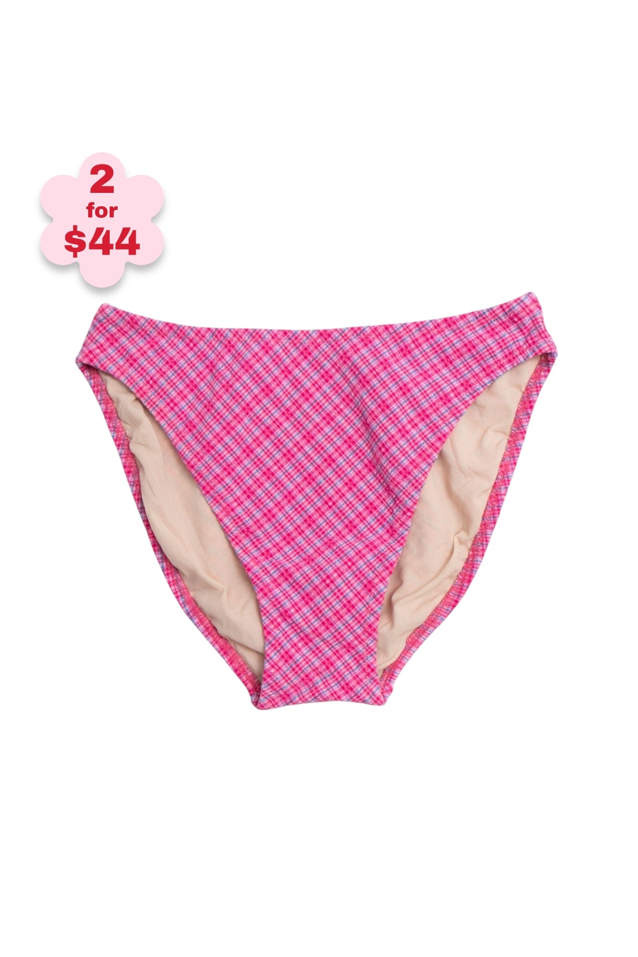 #23 Pink Plaid Bikini Bottoms | Slutty Szn | Size 8