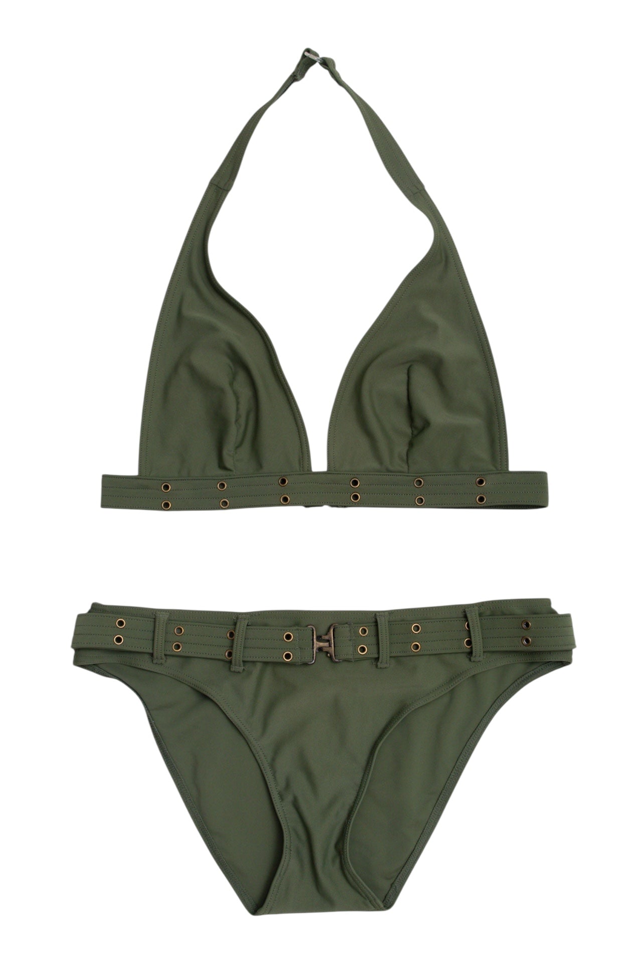 #06 Khaki Green Grommet  Bikini Set | Fast and Furious | Size 12