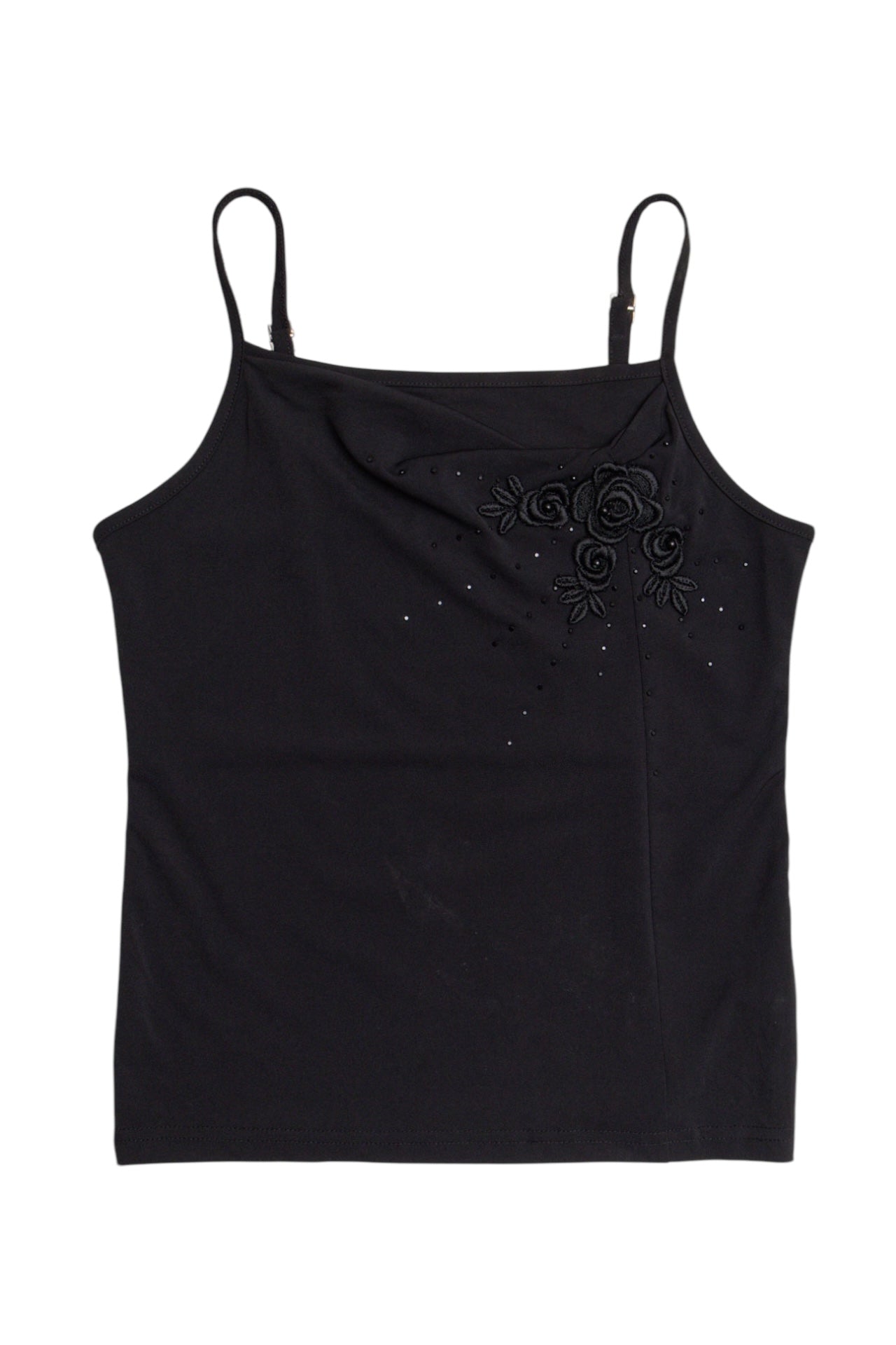 #06 Black Embroidered Tank | C.147 | Size 8