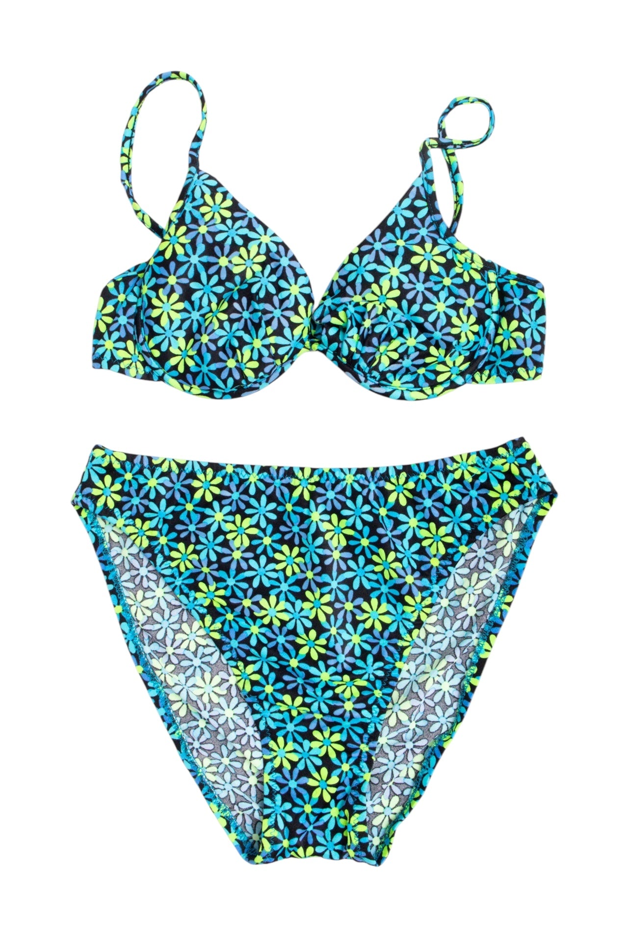 #04 USA California Waves Floral Bikini Set | Collection 141 | Size 8