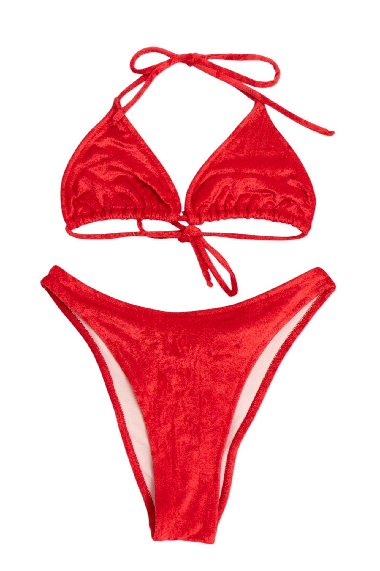 #15 Red Metalic Cotton Bikini | Mermaid | Size 8/10