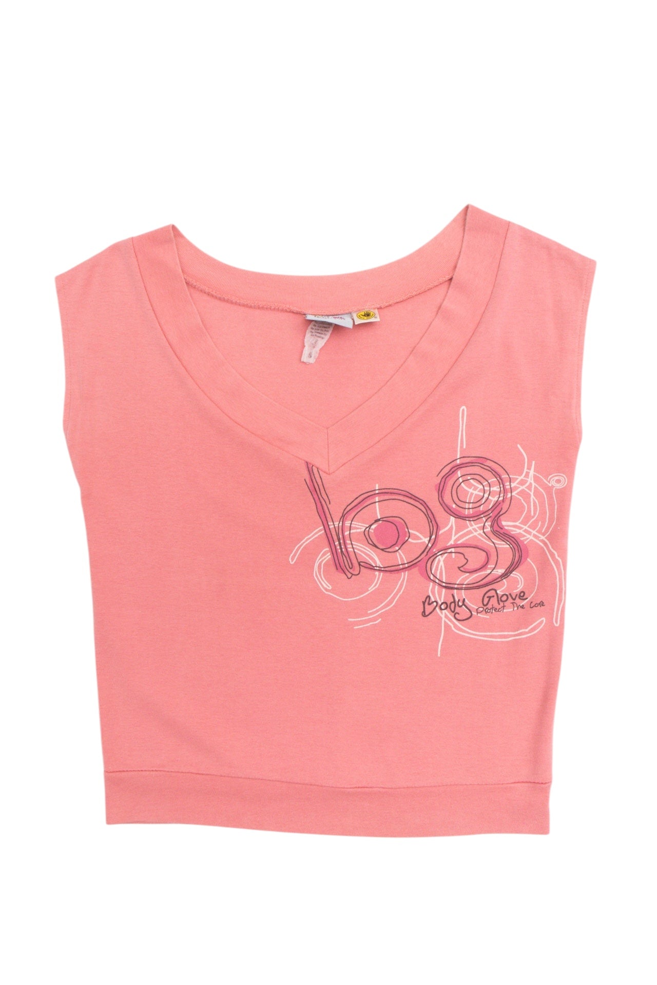 #103 Body Glove Pink V Neck Tee | Mermaid Festival | Size 10