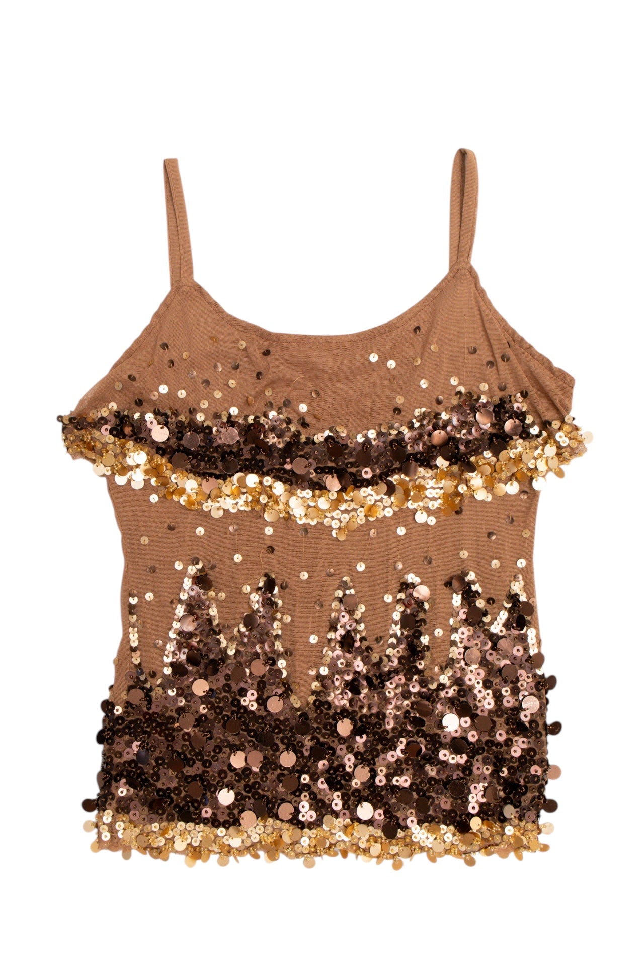 #19 Colour Brown Sequin Cami | Mermaid | Size 10/12