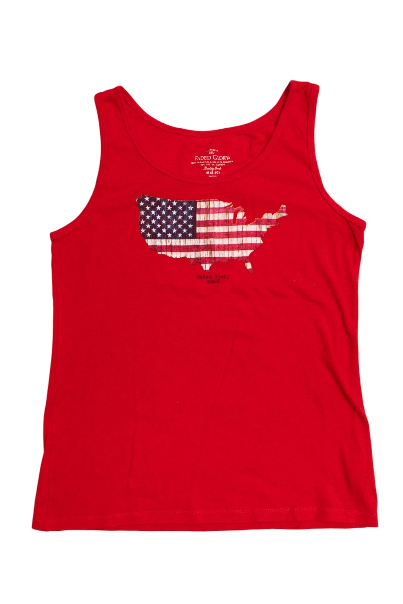 #76 Faded Glory Red Tank | Mermaid Festival | Size 10/12