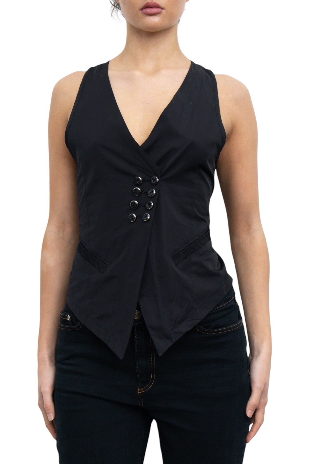 #53 Serafino Black Vest | Manoit's Picks | Size 10