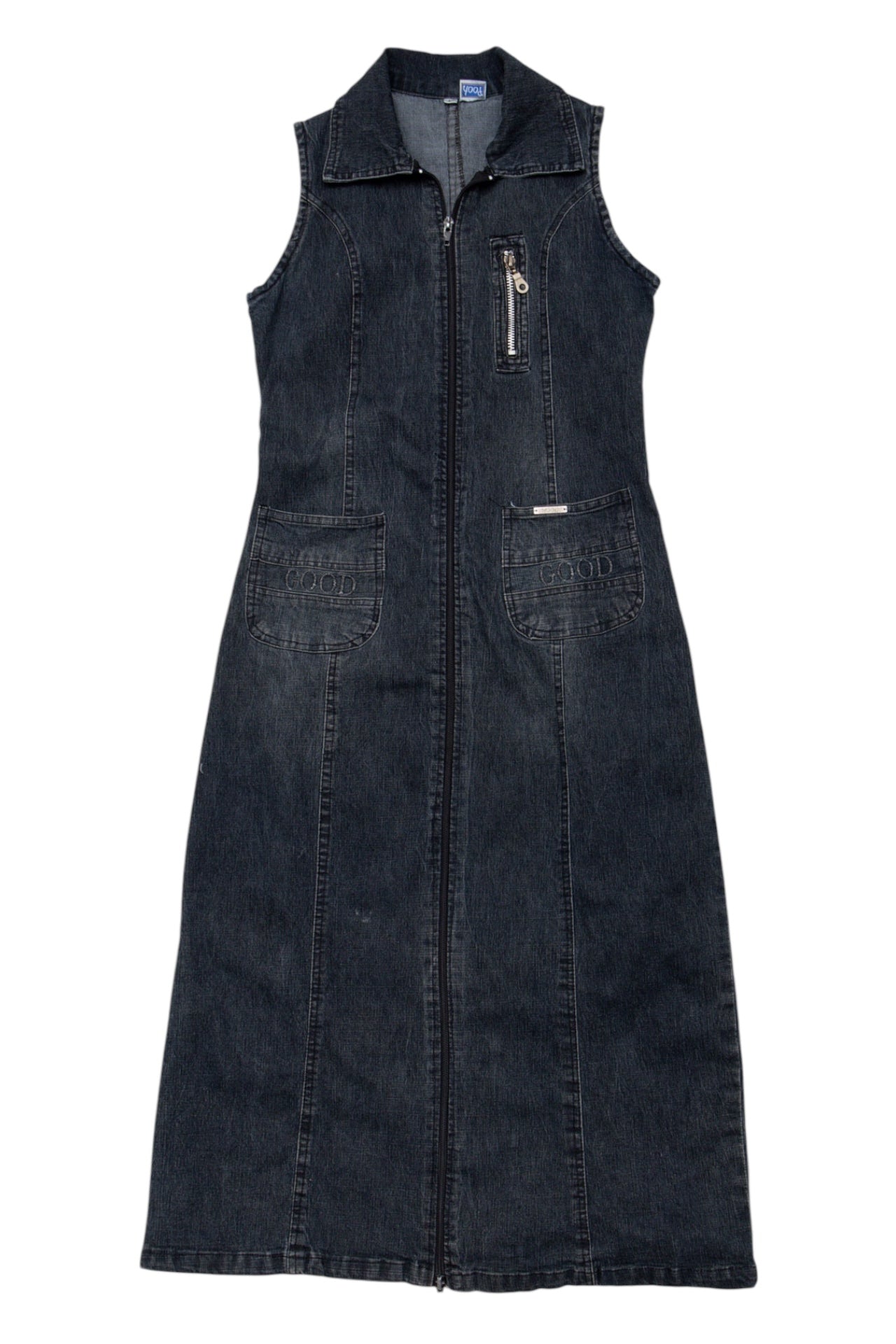 #85 Zip Detailed Denim Maxi | C.146 | Size 8