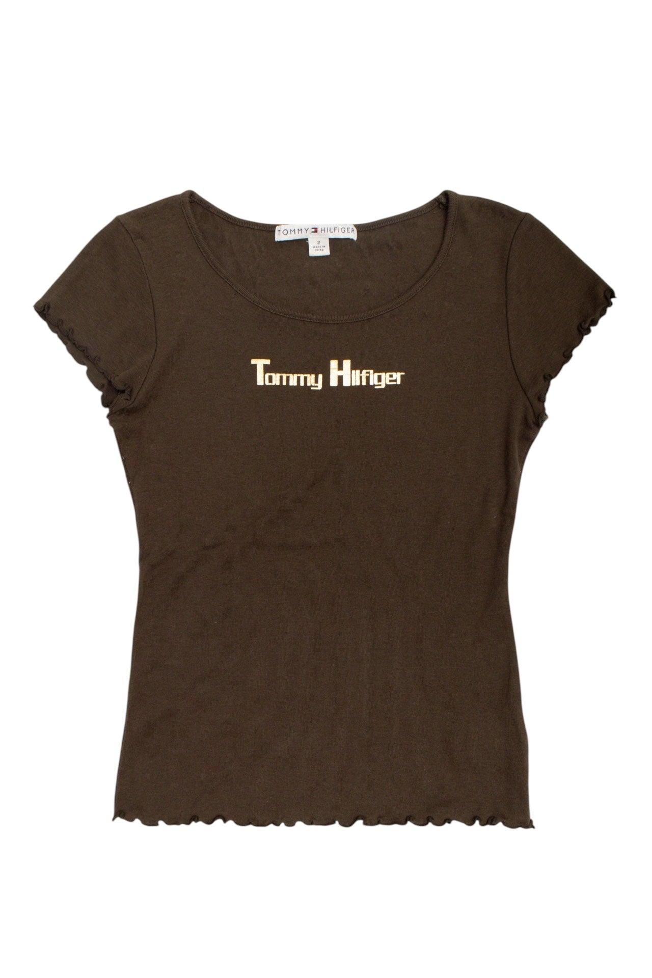 #37 Tommy Hilfiger Khaki Tee | Collection 140 | Size 8