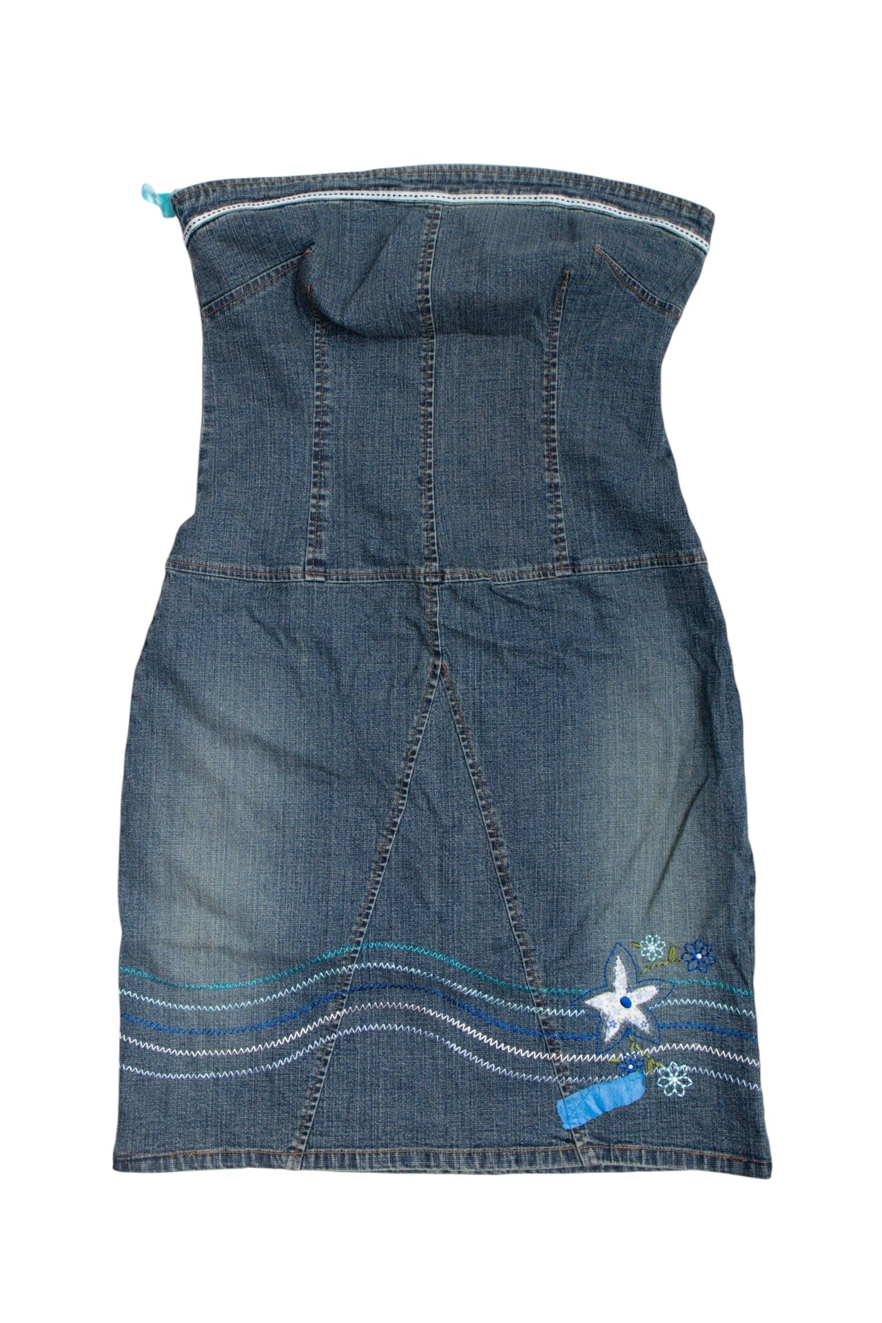 #45 Sluzi Strapless Denim Dress | Collection 141 | Size 12