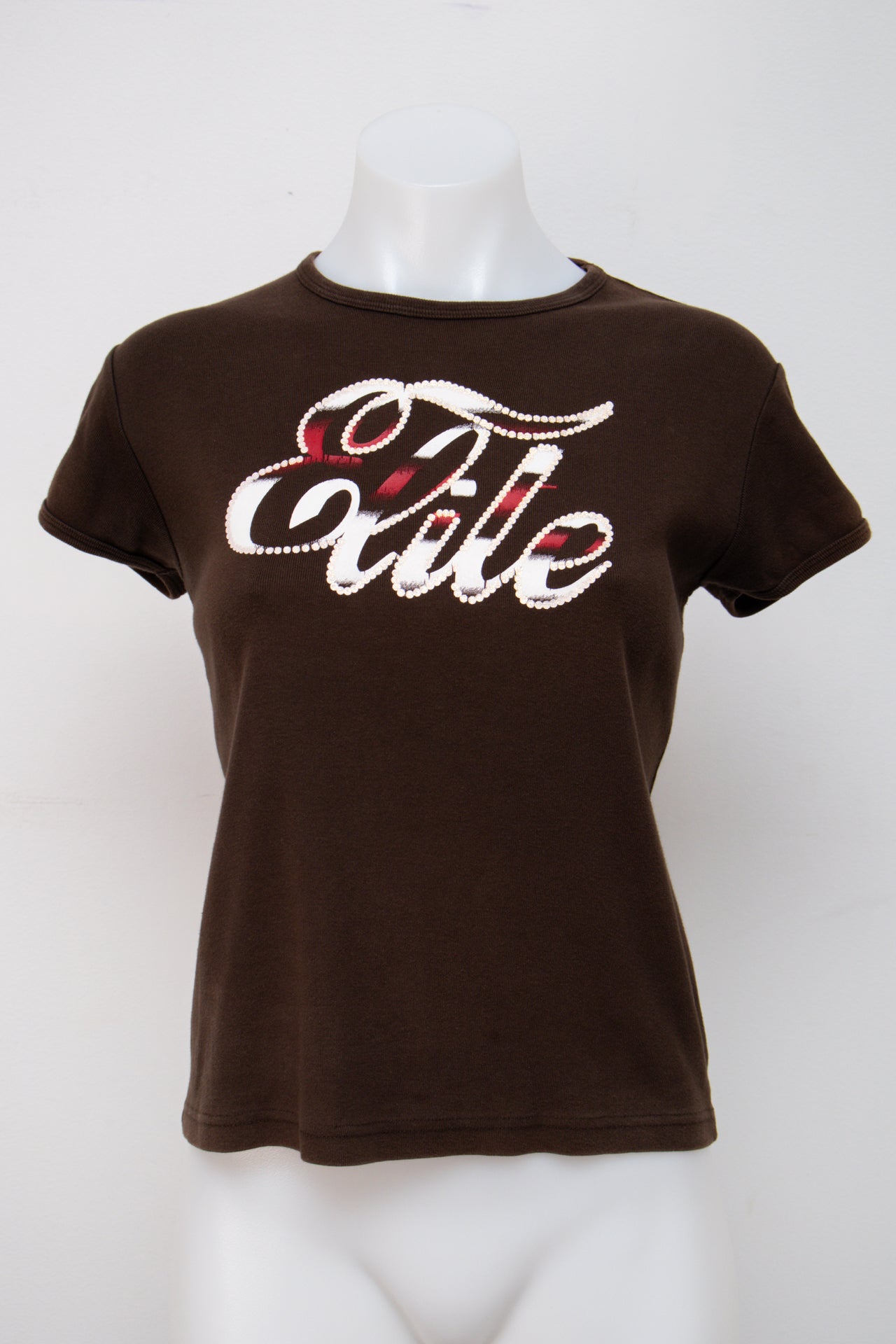 #093 Elite Models Fashion T-shirt Brown | c. 199 | Size 10/12