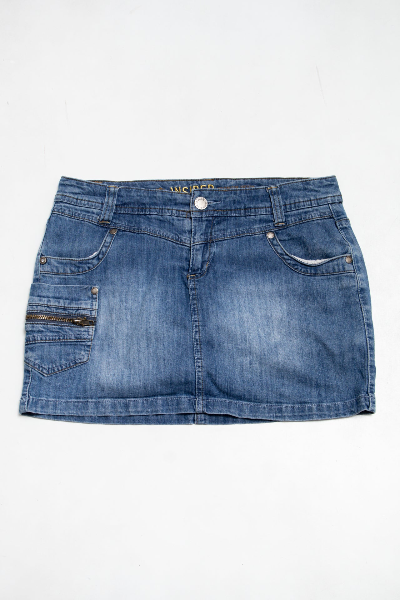 #184 Insider Denim Mini Skirt Blue | c. 191 | Size 8