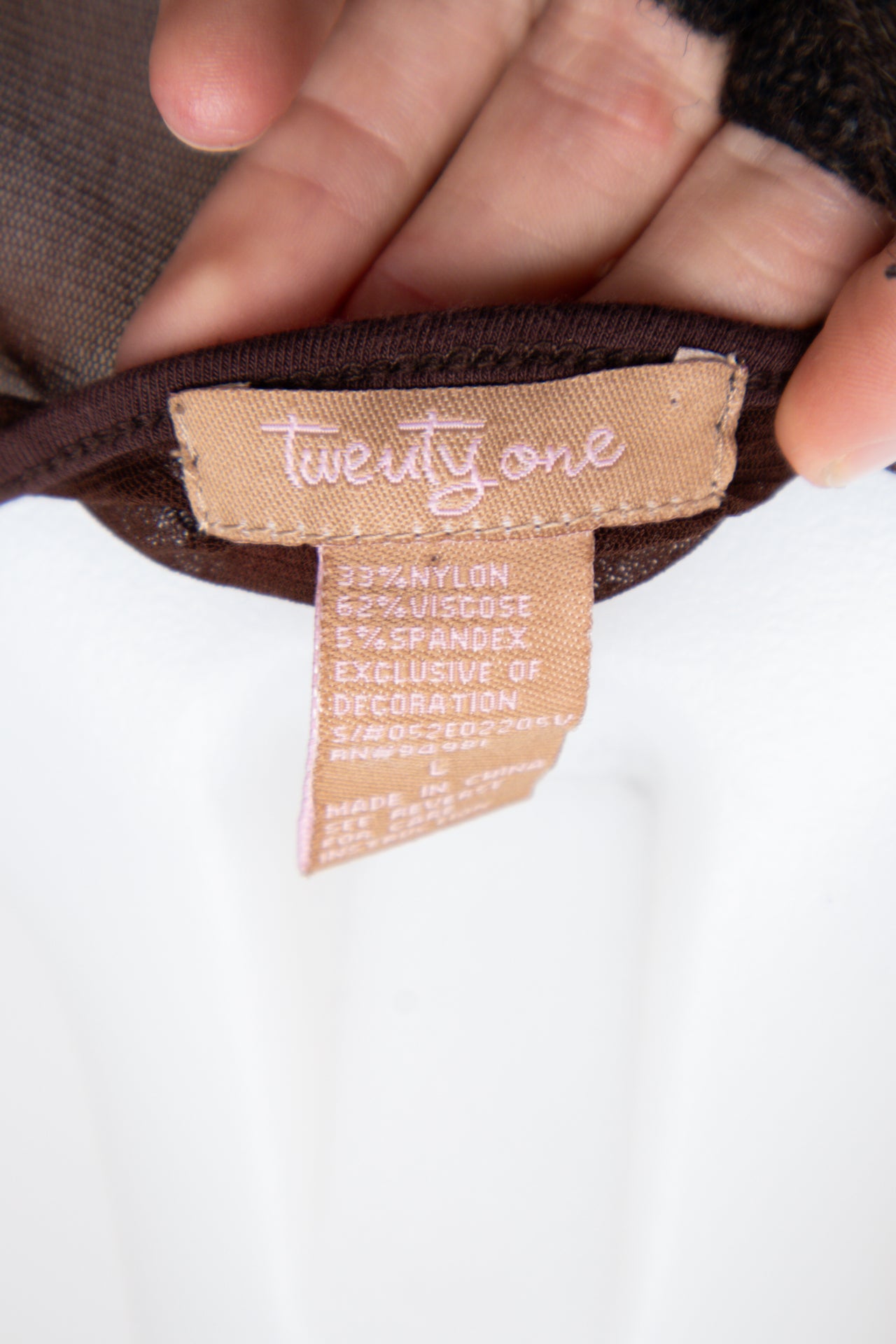 #075 Twenty One T-shirt Brown | c. 202 | Size 10