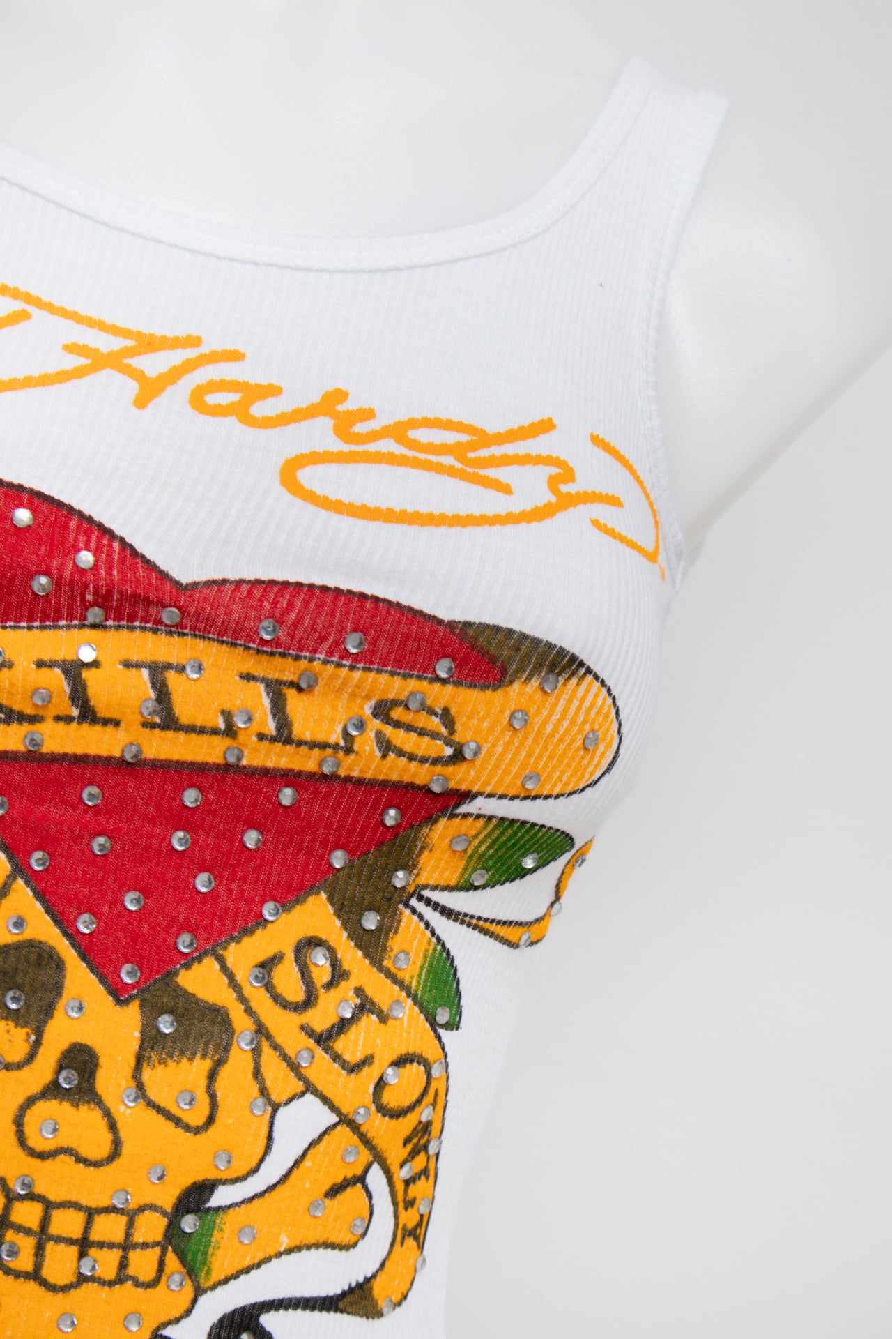 #45 Ed Hardy Tank Top White | c. 193 | Size 8/10