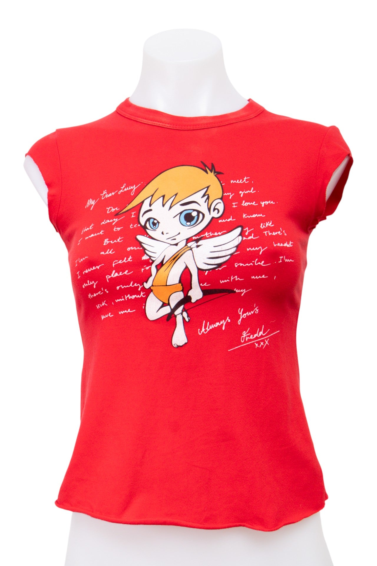 #75 Bershka Trends T-shirt Red | c. 198 | Size 8