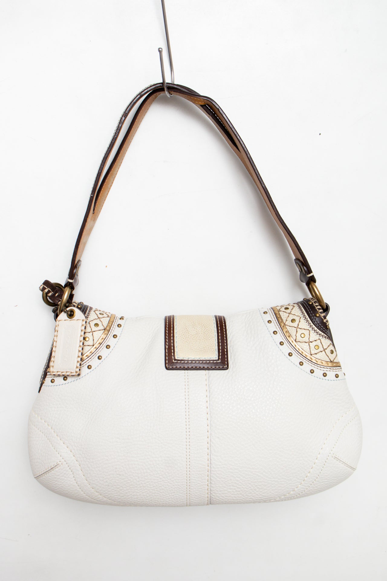 #135 Coach Shoulder Bag White | c. | Size