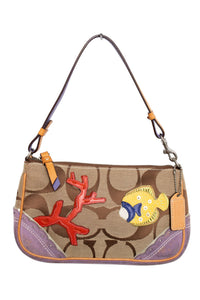 #140 Coach Shoulder Bag Brown | c. | Size