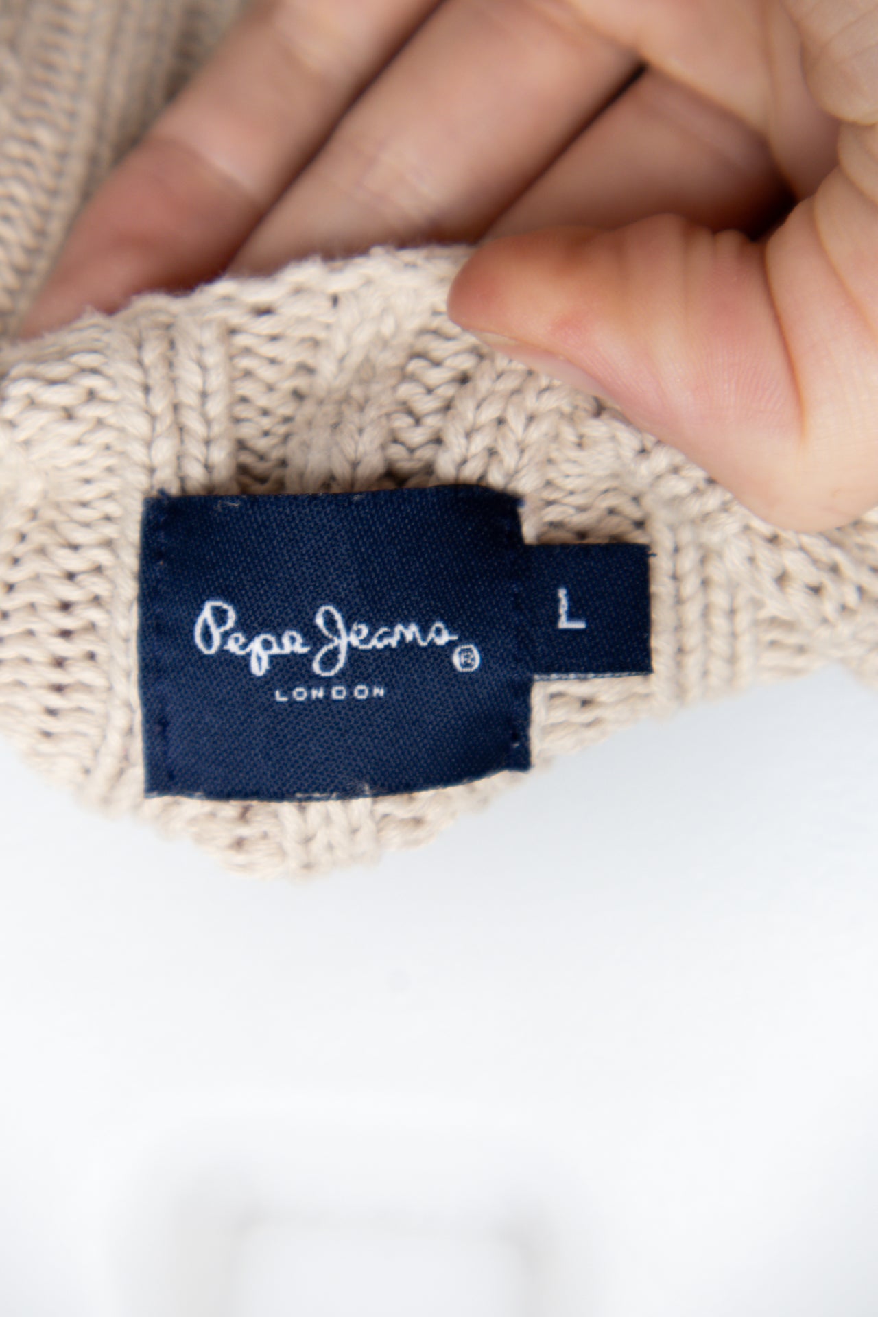 #92 Pepe Jeans sweater Beige | c. 193 | Size 12