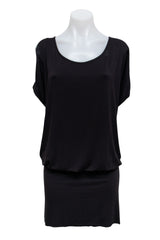 #132 Walk+talk Mini Dress/Top Black | c. 187 | Size 12/14