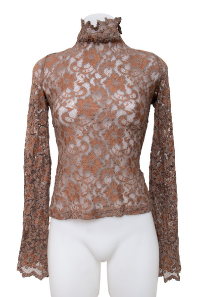 #111 Bebe Long Sleeve Brown | c. 208 | Size 10/12