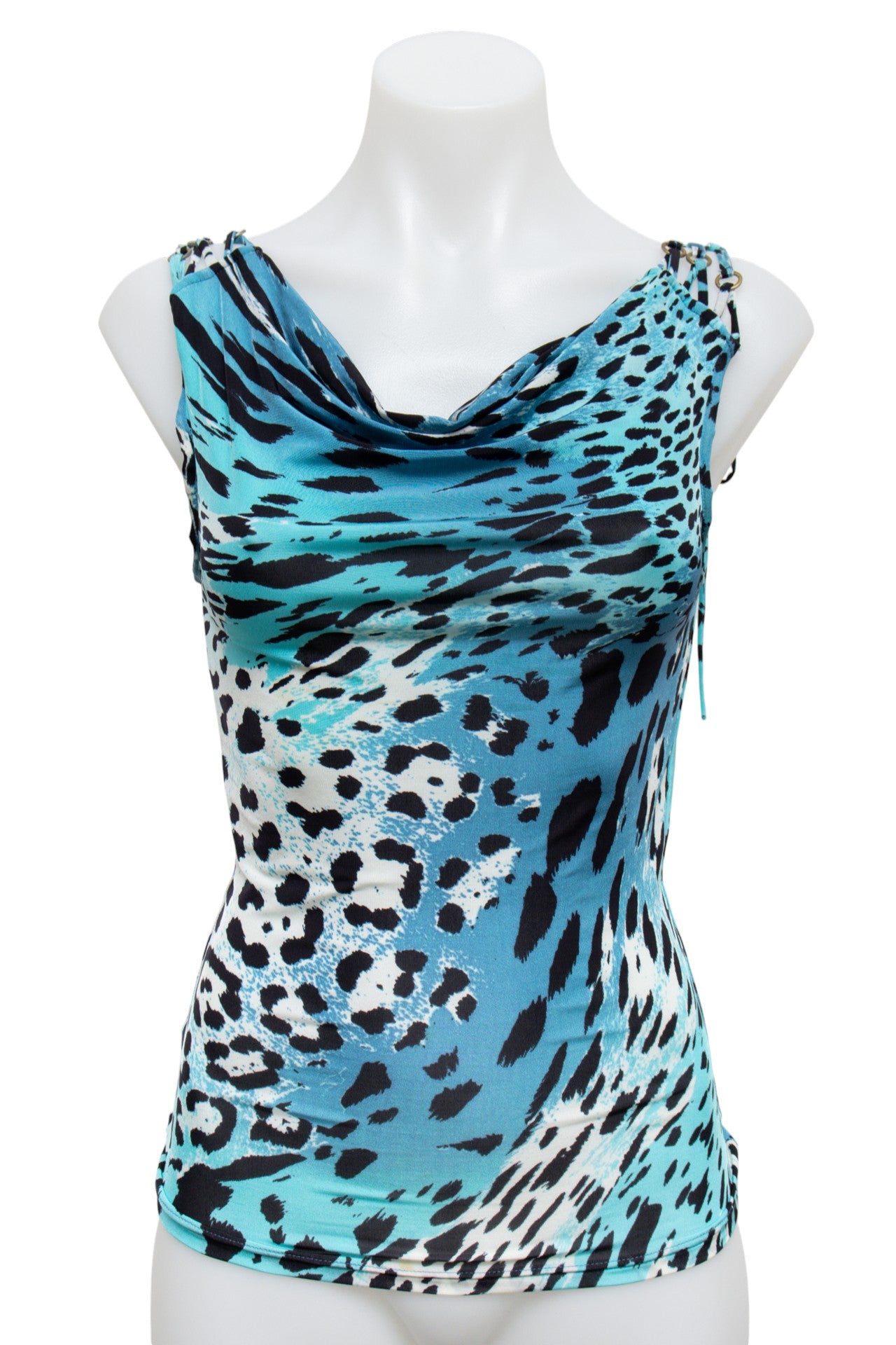 #119 Roberto Cavalli Freedom Camisole Top Blue | c. 179 | Size 8