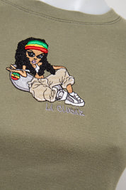#053 Li Clubz Baby Tee Green | c. 211 | Size 8