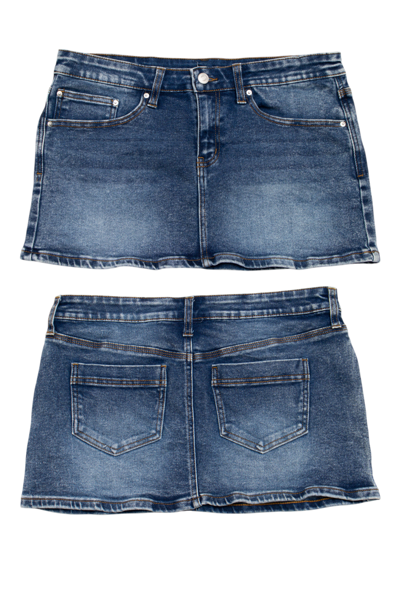 #057 Denim Mini Skirt Blue | c. 204 | Size 12