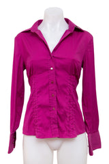 #062 Ann Taylor Petites Long Sleeve Pink | c. 214 | Size 6