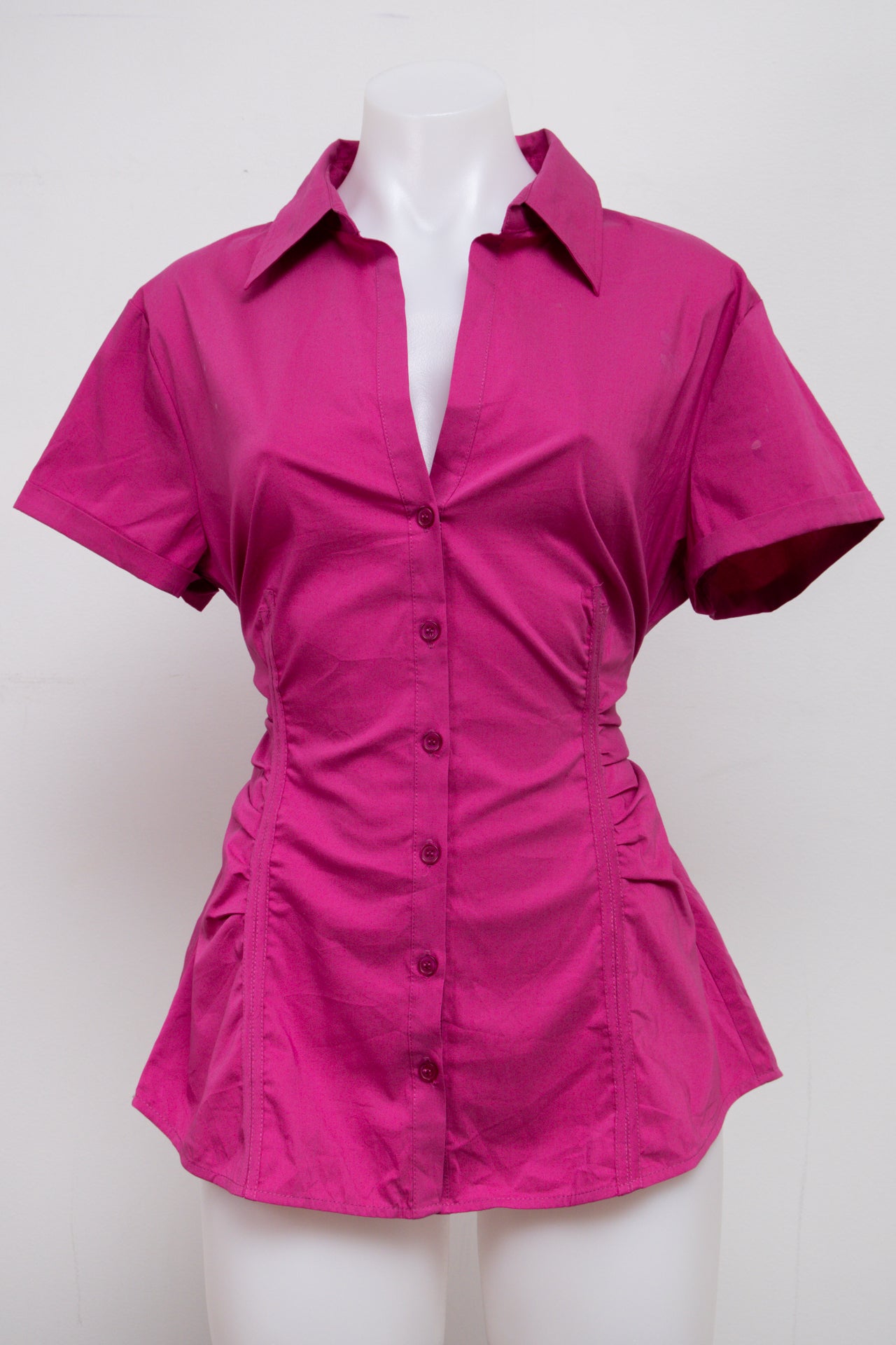 #044 New York & Company Short Sleeve Pink | c. 213 | Size 8