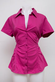 #044 New York & Company Short Sleeve Pink | c. 213 | Size 8