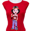 #035 Tie-dye Top Red | c. 209 | Size 8