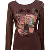 #075 Twenty One T-shirt Brown | c. 202 | Size 10