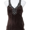 #07 Ann Taylor Silk Halter Brown | c. 196 | Size 6