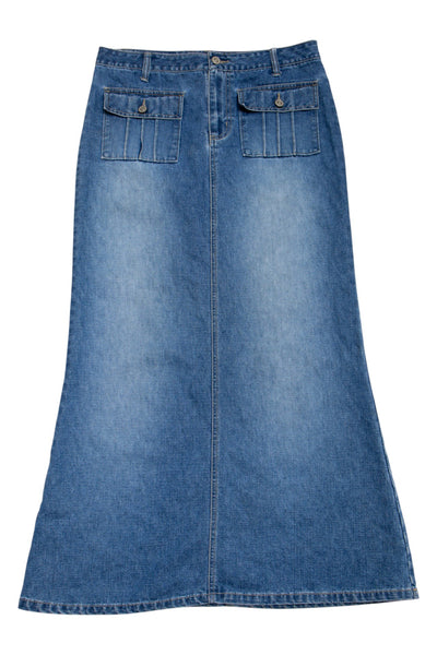 #166 Stephen Hardy Squeeze Skirt Blue | c. 189 | Size 10