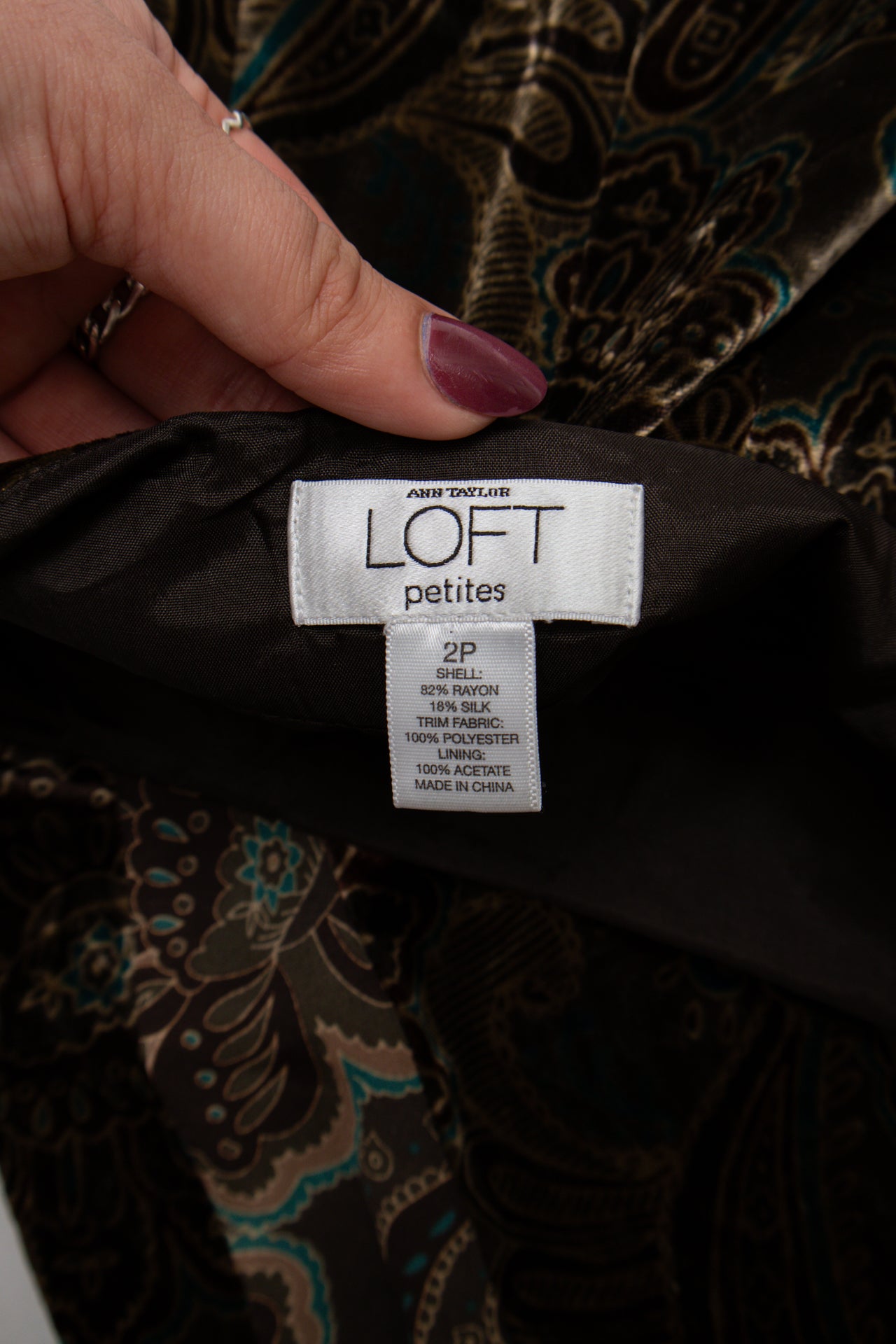 #095 Anne Taylor Loft Long Skirt Brown | c. 213 | Size 6