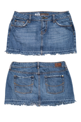 #089 Bullhead Mini Skirt Blue | c. 203 | Size 8