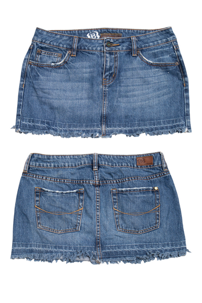 #089 Bullhead Mini Skirt Blue | c. 203 | Size 8