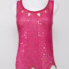 #032 Black Tank Top Pink | c. 204 | Size 10/12