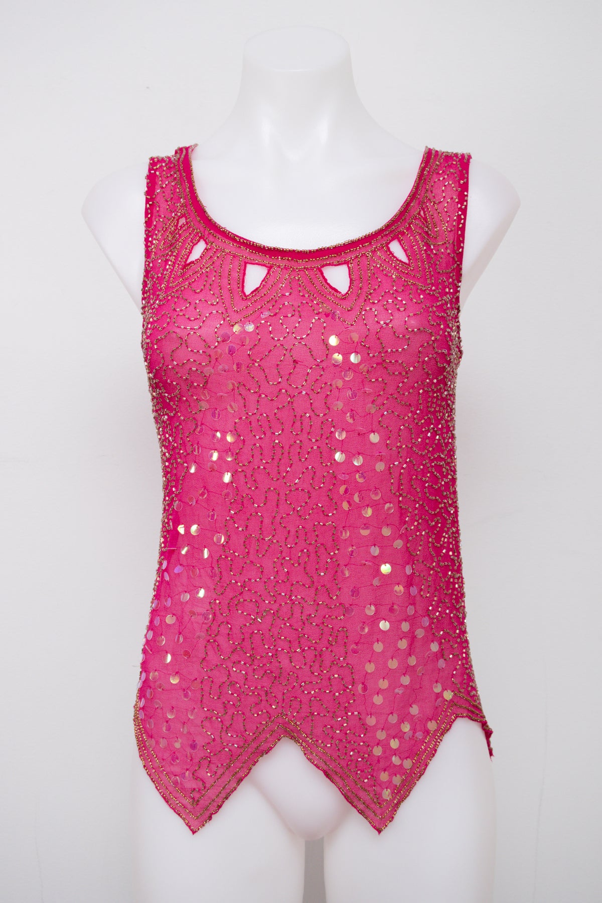 #032 Black Tank Top Pink | c. 204 | Size 10/12