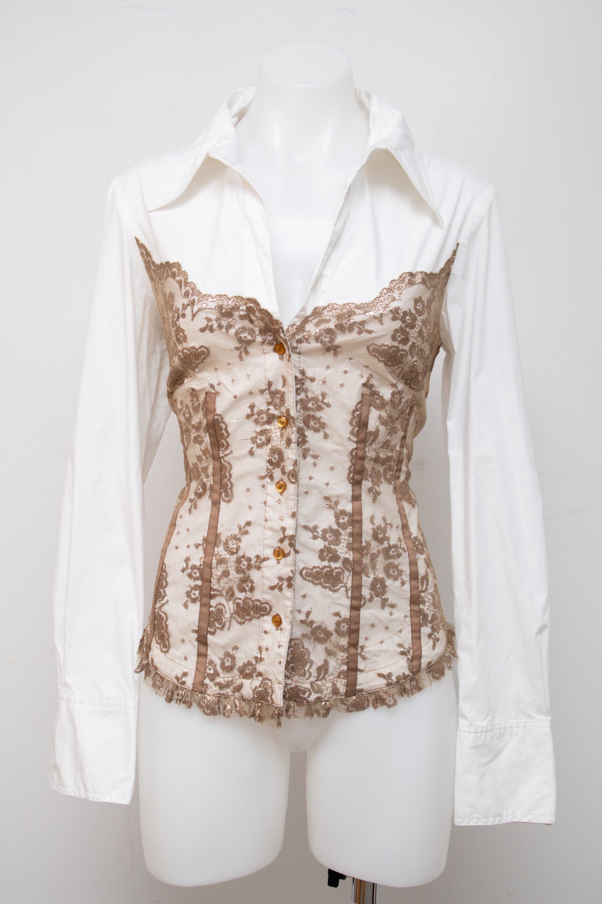 #059 Cache Long Sleeve White | c. 209 | Size 10