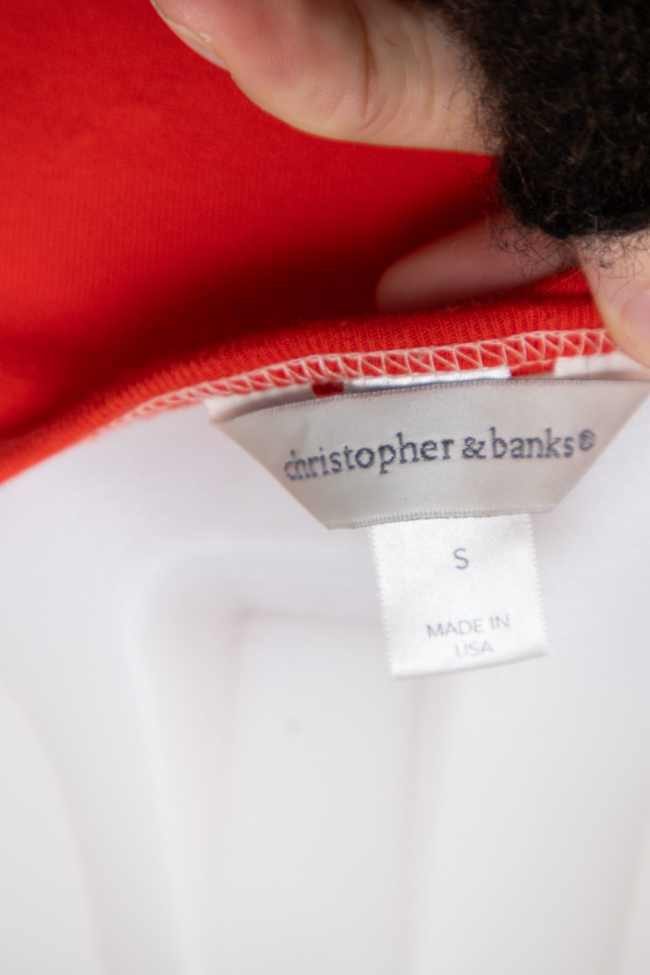 #47 Eristopher & Banks T-shirt Red | c. 195 | Size 10/12