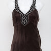 #07 Ann Taylor Silk Halter Brown | c. 196 | Size 6