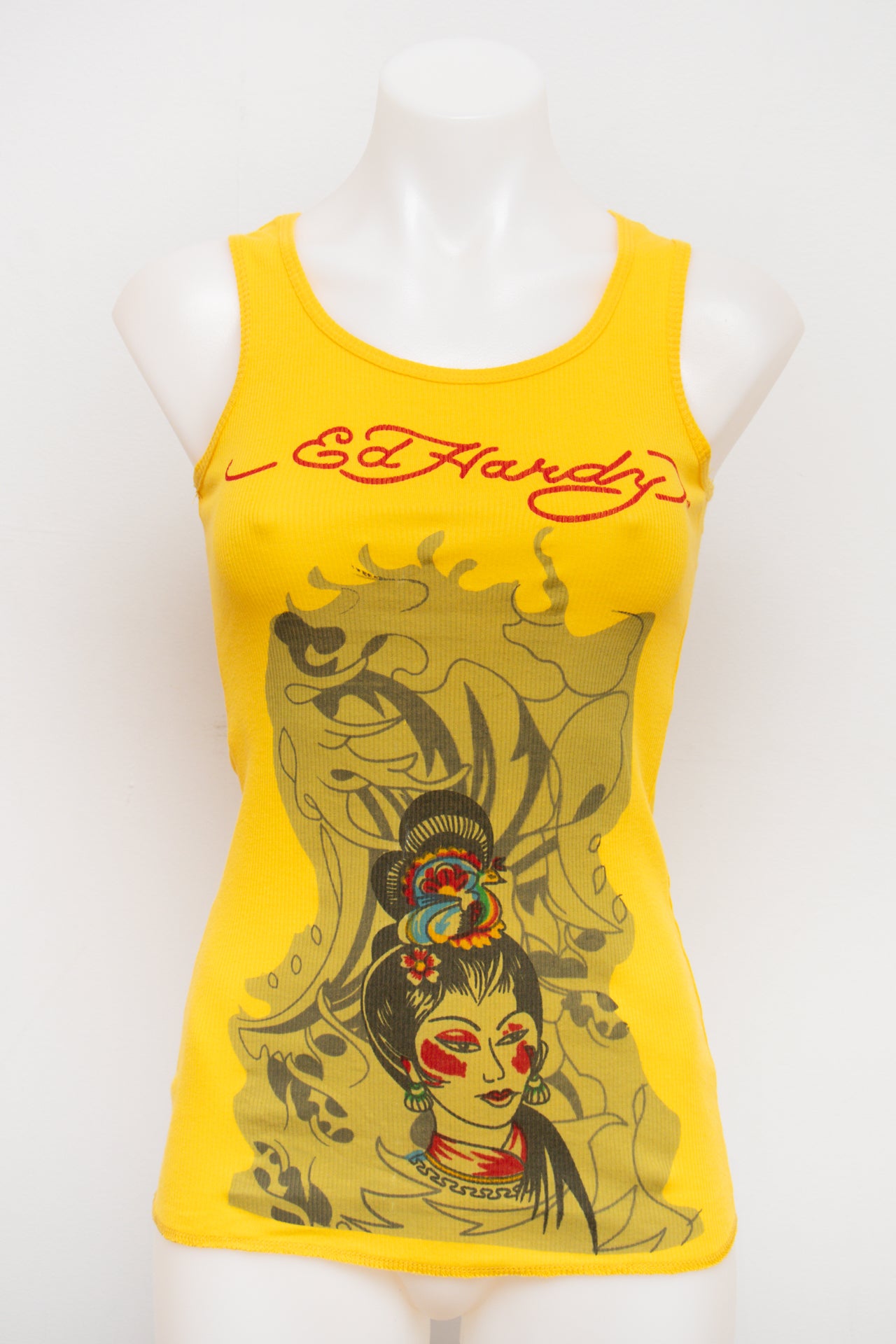 #48 Ed Hardy Tank Top Yellow | c. 193 | Size 10