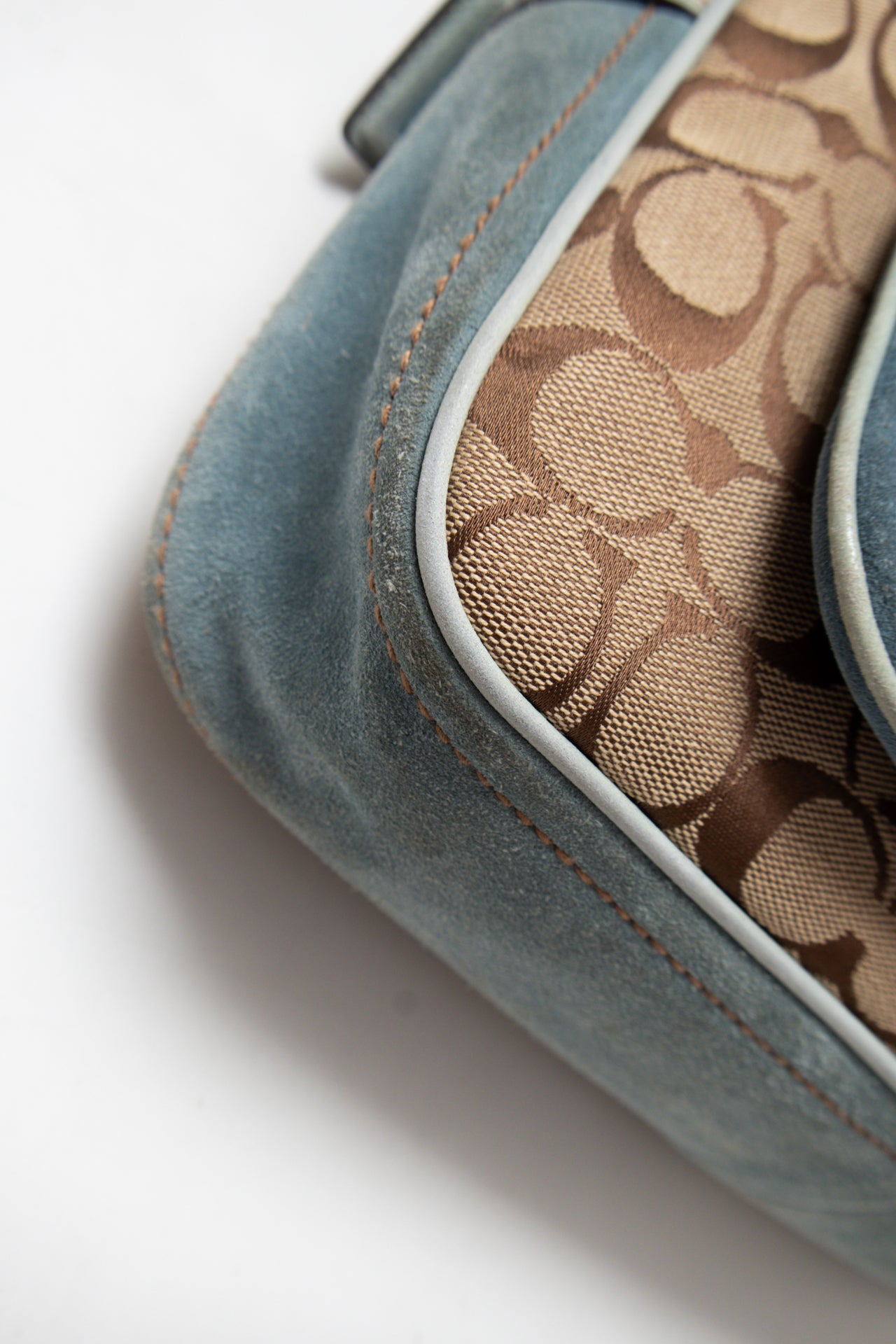 #147 Coach Shoulder Bag Blue | c. 184 | Size