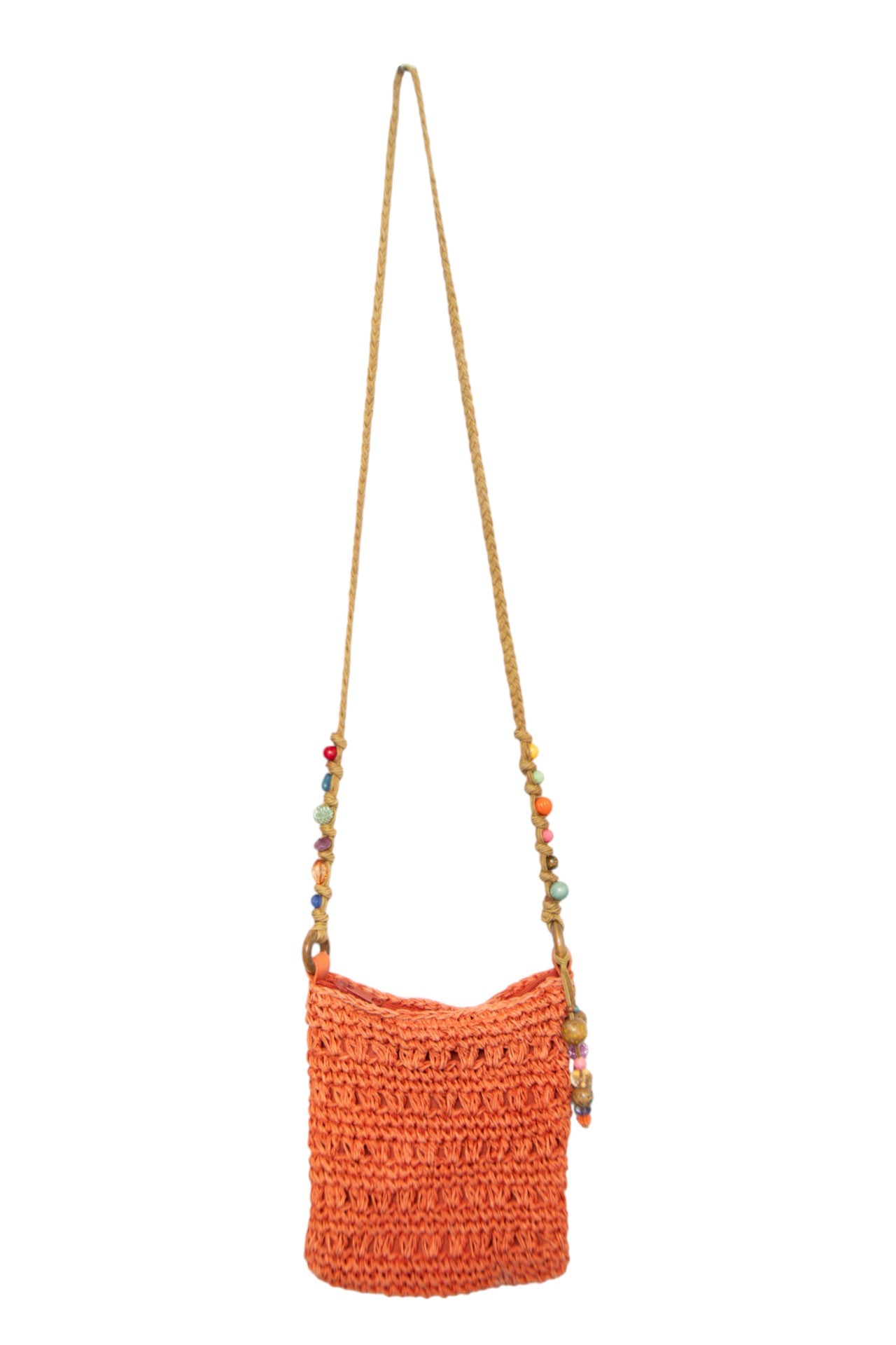 #176 Beaded Cappeli Shoulder Bag Orange | c. 180