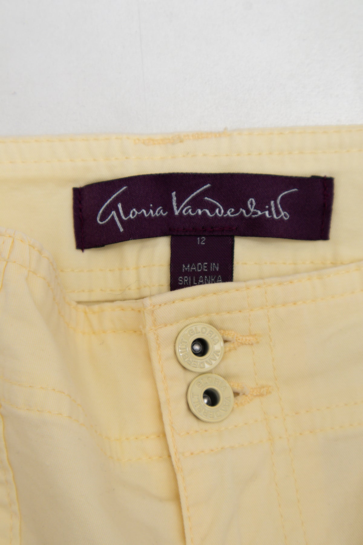 #078 Gloria Vanderbilt Capris Yellow | c. 209 | Size 12