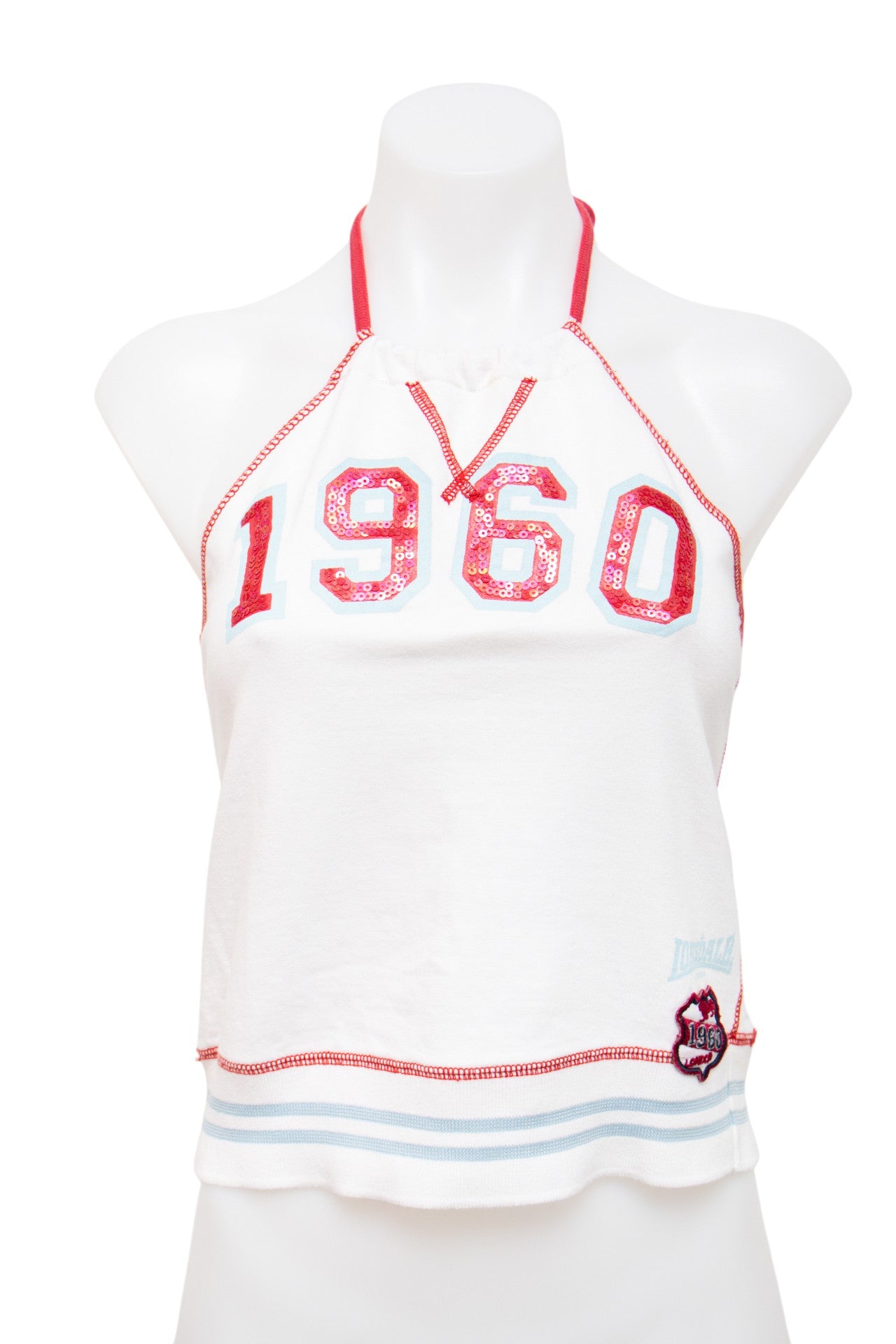 #54 Lonsdale London Halter Top White | c. 196 | Size 8